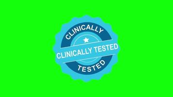 Animated Clinically Tested Badges for Product Verification video