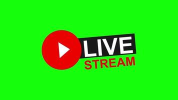 Animated Live Stream Icon for Broadcasting and Online Media Content video