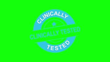 Clinically Tested Approval Stamp Animation with Star Emblem video