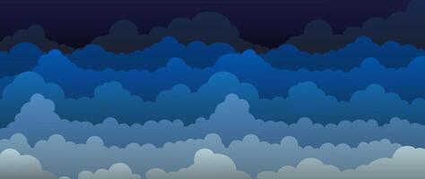 The clouds in the sky are drawn with a gradient. Abstract clouds in blue colors. vector