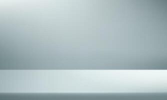 Empty Gray studio room background. Empty Room Studio with table. Space for selling products, backdrop, wallpaper, background, text. Gradient table. vector