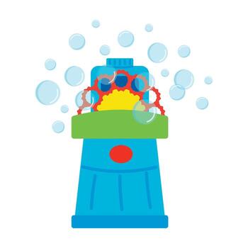 Soap bubble generator. icon of an object blowing soap bubbles for fun, at childrens parties vector