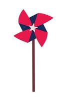 Pinwheel icon in Texas flag. illustration of a childrens spinner vector