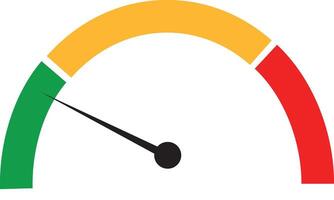 set of speedometer color icons, Speed indicator symbol, Medium or High illustration, vector