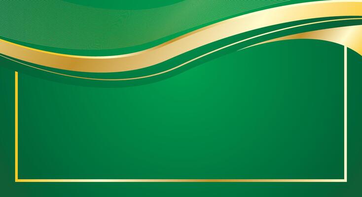 Green and gold luxury certificate design background