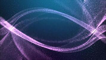 Dynamic abstract wave patterns in vibrant colors during a digital animation video