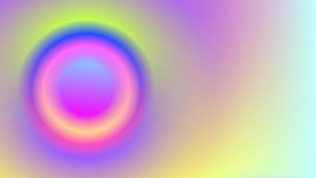 Vibrant soft focus illustration with concentric circles of blended rainbow colors. Abstract gradient background. vector