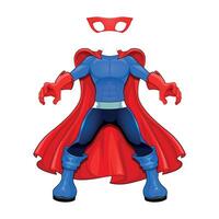 A blank superhero costume with a mask. vector