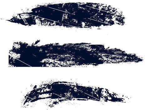 Abstract Textured Brush Strokes Set, Abstract grunge background with ink splatters and brush stroke border design, grunge background vector