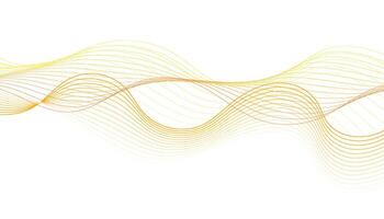 Yellow and Orange Abstract Wave Lines on White Background vector