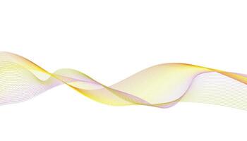 Abstract Wavy Lines in Yellow, Orange, and Pink on White Background vector