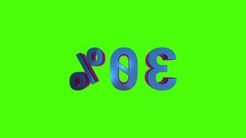 3D text looped animation with discount sale on green screen 4k background. super offer discount. Thirty Percentage off video