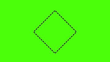 Dynamic black shape green screen arrow dotted animation with flowing arrow-shaped dotted patterns in seamless motion. Perfect for directional visual effects, overlays. video