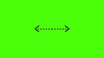 Dynamic green screen arrow dotted animation with flowing arrow-shaped dotted patterns in seamless motion. Perfect for directional visual effects and more. video