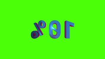 3D text looped animation with discount sale on green screen 4k background. super offer discount. Ten Percentage off video