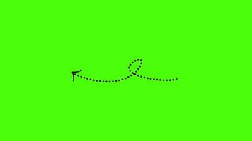 A curved black arrow animation on a green screen background, ideal for motion graphics and creative business presentations. Suitable for editors needing animated arrows effect. video