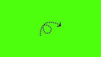 A curved black arrow animation on a green screen background, ideal for motion graphics and creative business presentations. Suitable for editors needing an animated arrow effect for editors.. video