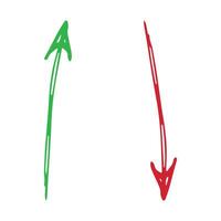 Hand drawn arrow symbol. Business clipart. Single element for design fifteen vector