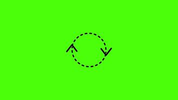 Dynamic green screen arrow dotted animation with flowing arrow-shaped dotted patterns in seamless motion. Perfect for directional visual effects, overlays. video