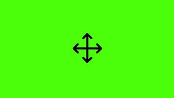 Dynamic green screen 4 sides arrow dotted animation with flowing arrow-shaped dotted patterns in seamless motion. Perfect for directional visual effects, overlays. video