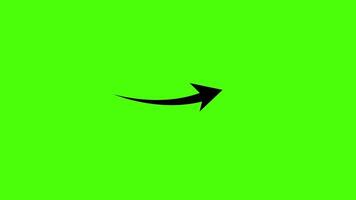 A curved arrow animation on a black background. Ideal for motion graphics and creative business presentations. Suitable for editors needing an animated arrow effect. video