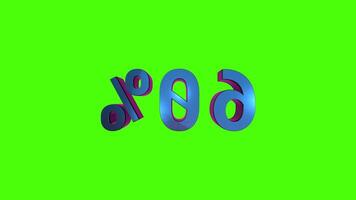 3D text looped animation with discount sale on green screen 4k background. super offer discount. Sixty Percentage off video