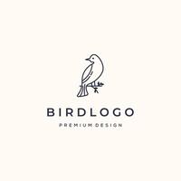 Little bird line art logo minimalist illustration design, fly bird animal logo design vector