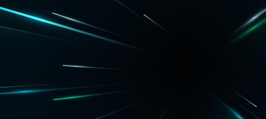 Abstract Speed Light Green Blue Streaks Background