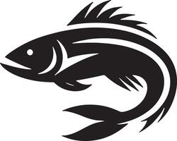 Fish silhouette illustration vector