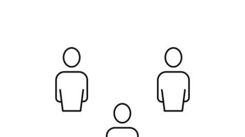 Animated Shareholder icons in thin line style video