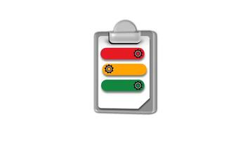 Animated flowchart icon. Work process line animation. Step by step organization. video
