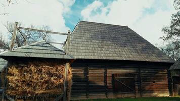 Wooden House Of The Ancient Romanian Village video