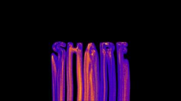 drippy heat map share titles on a transparent alpha channel video