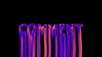 drippy heat map comment titles on a transparent alpha channel video