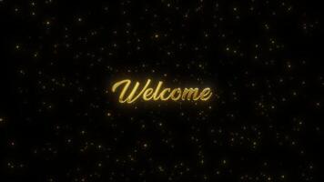 Golden dollar welcome with gold particles. Perfect for Celebrations, parties, and exciting moments. video