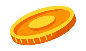 Gold coin flat icon Bank Economy vector