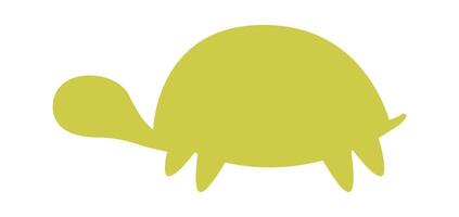Turtle shape flat icon Marine animal silhouette Illustration vector