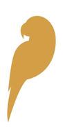 Parrot bird abstract silhouette design flat icon vector