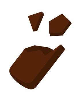 Broken glass bottle flat icon Trash sorting and utilization Illustration vector