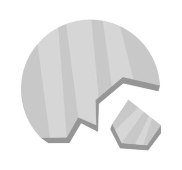 pedazo de roto vaso plano icono basura clasificación y utilización ilustración vector