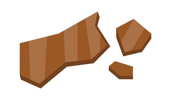 Piece of broken glass flat icon Trash sorting and utilization Flat Illustration Icon vector