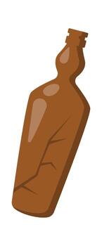 roto vaso botella plano icono basura clasificación y utilización plano ilustración icono vector