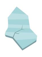 Piece of broken glass flat icon Trash sorting and utilization Icon vector