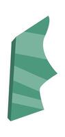 Piece of broken glass flat icon Trash sorting and utilization Drawn Icon vector
