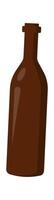 Glass bottle flat icon Trash sorting and utilization Flat Illustration Hand Drawn Icon vector