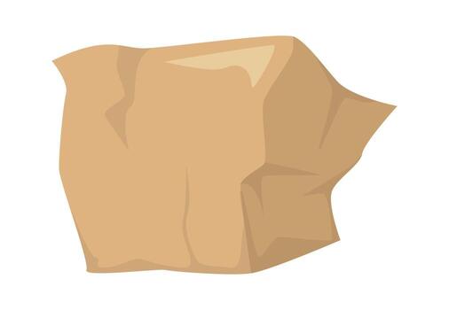 Crumpled cardboard box garbage flat icon Waste sorting and utilization vector