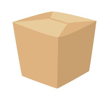 cartulina caja basura plano icono residuos clasificación y utilización vector