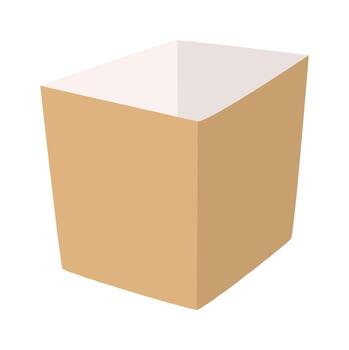 cartulina caja basura plano icono residuos clasificación y utilización ilustración vector