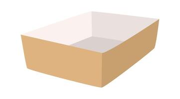 Cardboard box garbage flat icon Waste sorting and utilization Flat Illustration vector