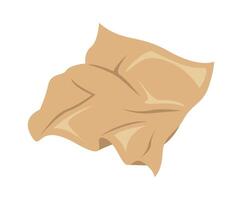Crumpled cardboard garbage flat icon Waste sorting and utilization vector